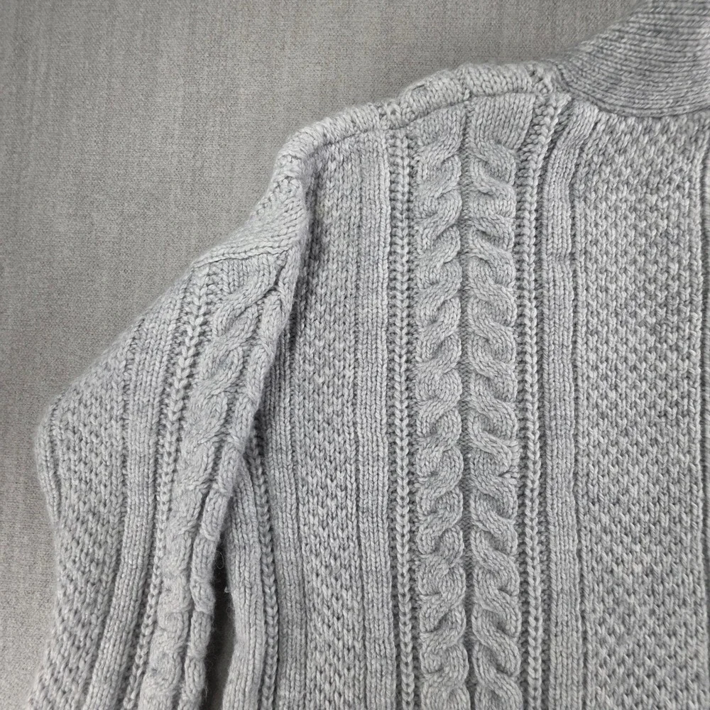 GAP Cardigan Womens XS Heather Grey Cable Knit‎ Open Front Sweater S/352721-01
